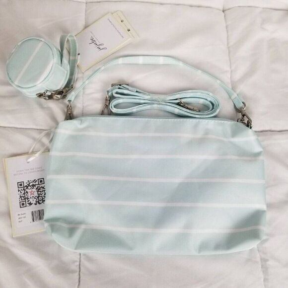 JuJuBe Summer Stripe Be Quick Paci Pod Bundle Bag Clutch Beach Goers Lining NEW - Picture 3 of 10